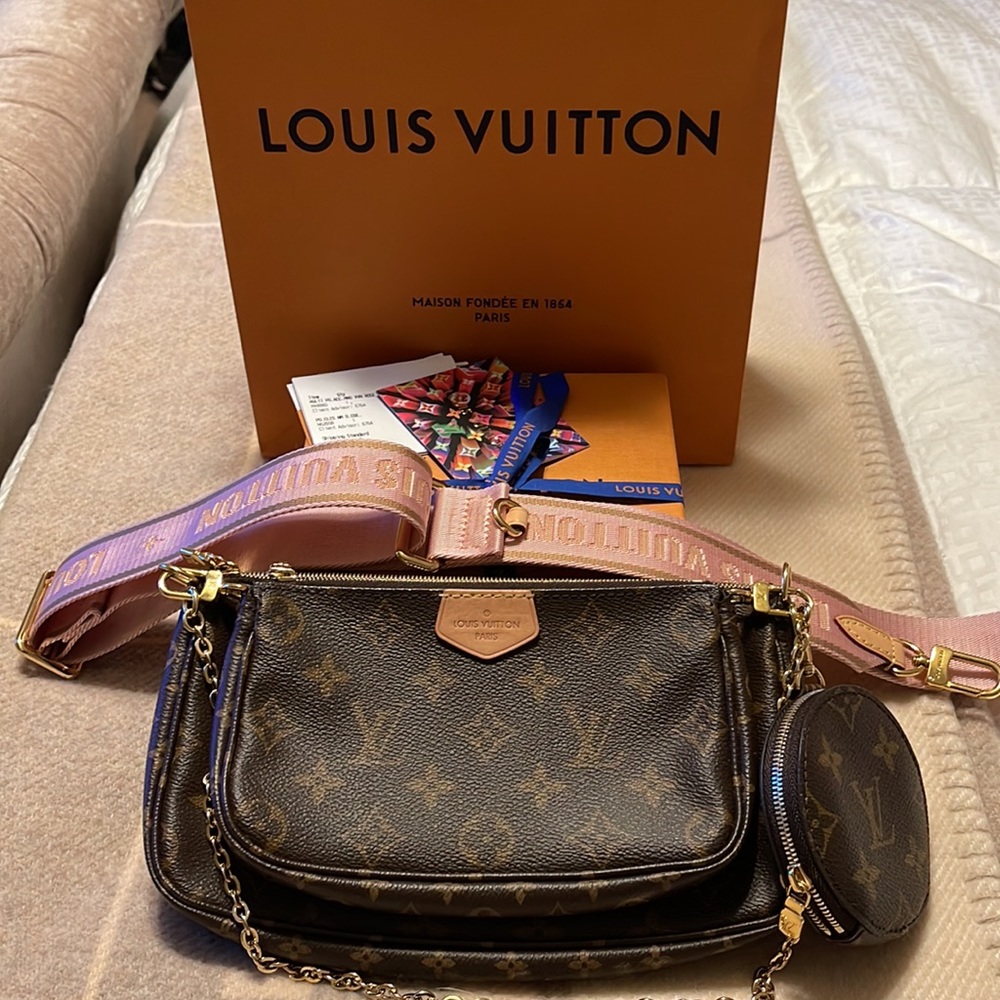 Louis Vuitton Multi Pochette Accessories Rose Pink Strap - Picture 11 of 11